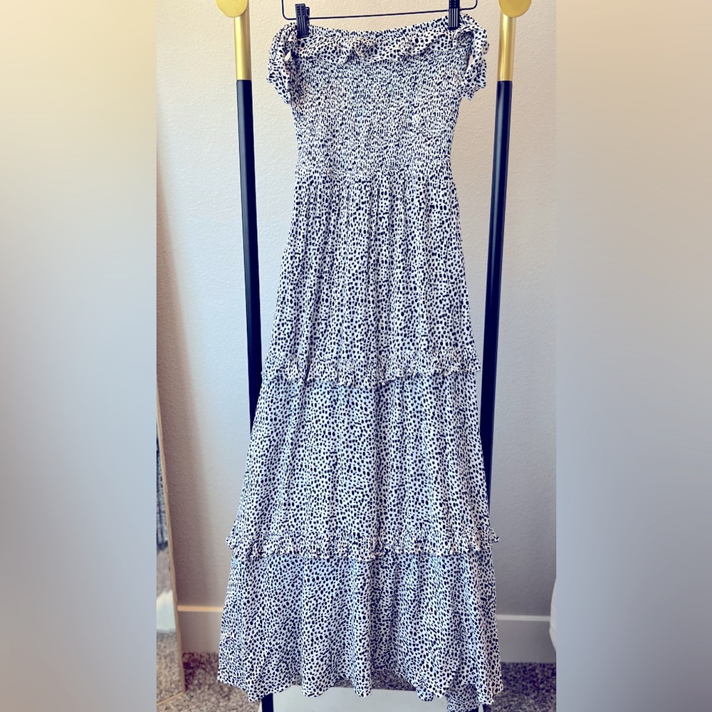 Express maxi off shoulder dress